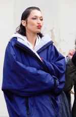 BELLA HADID on the Set of Upcoming FX Series The Beauty in Venice 03/21/2025