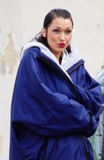 BELLA HADID on the Set of Upcoming FX Series The Beauty in Venice 03/21/2025