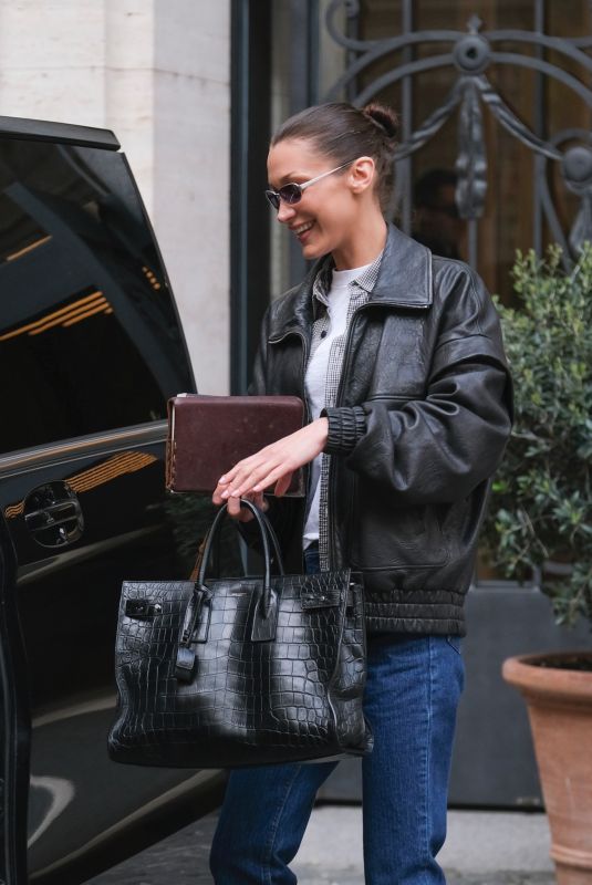 BELLA HADID Out and About in Rome 03/08/2025