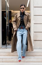 BELLA HADID Visits Nuovo and Saint Laurent Boutiques in Paris 03/10/2025