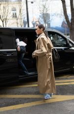 BELLA HADID Visits Nuovo and Saint Laurent Boutiques in Paris 03/10/2025