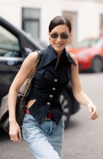BELLA HADID Visits Nuovo and Saint Laurent Boutiques in Paris 03/10/2025
