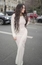 BELLA THORNE Arrives at Atlein Womenswear F/W 25/26 Fashion Show in Paris 03/09/2025