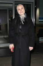 BRIE LARSON Leaves Thursday Performance of You Me Bum Bum Train in London 02/27/2025