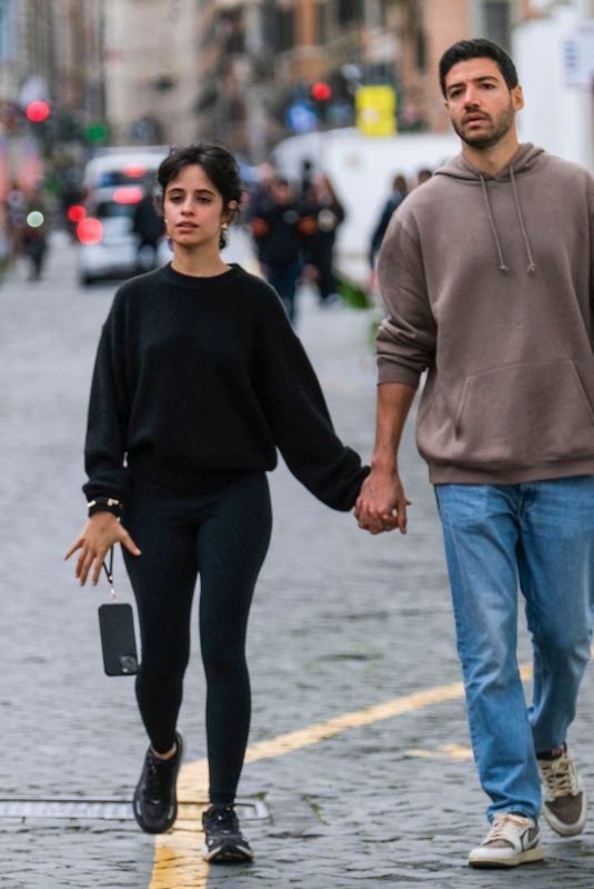 CAMILA CABELLO and Henry Junior Chalhoub Out and About in Rome 03/14/2025