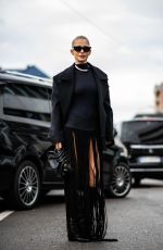 CAROLINE DAUR Arrives at Ferragam Women