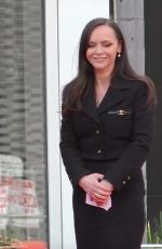 CHRISTINA RICCI Flashes Middle Finger During Her Walk of Fame Ceremony in Hollywood 03/06/2025