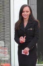 CHRISTINA RICCI Flashes Middle Finger During Her Walk of Fame Ceremony in Hollywood 03/06/2025