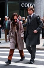 DAKOTA JOHNSON and Josh Hartnett on the Set of Verity in Midtown Manhattan 03/12/2025