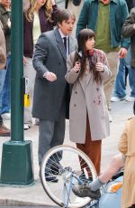 DAKOTA JOHNSON and Josh Hartnett on the Set of Verity in Midtown Manhattan 03/12/2025