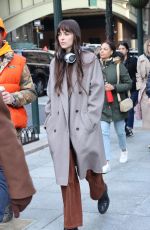 DAKOTA JOHNSON and Josh Hartnett on the Set of Verity in Midtown Manhattan 03/12/2025