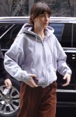 DAKOTA JOHNSON on the Set of Verity in New York 03/13/2025