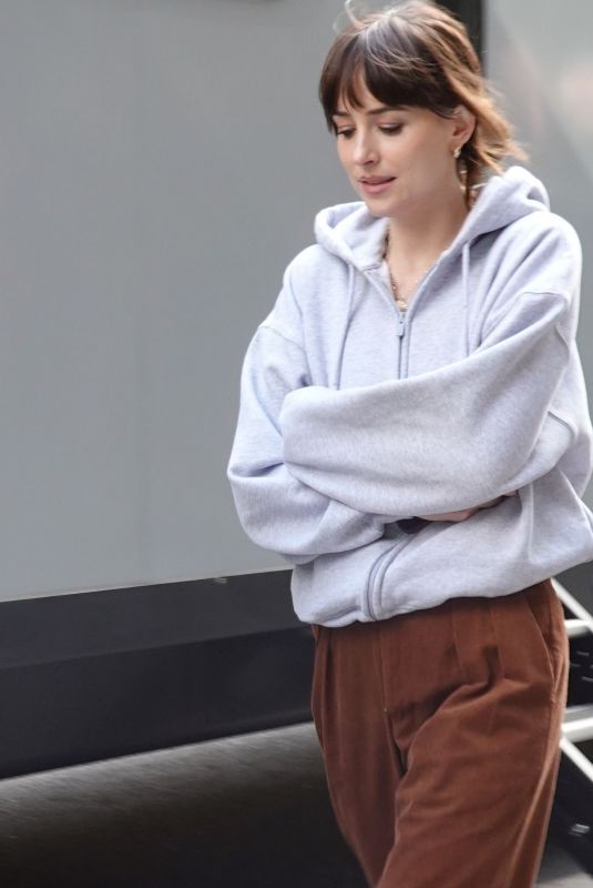 DAKOTA JOHNSON on the Set of Verity in New York 03/13/2025