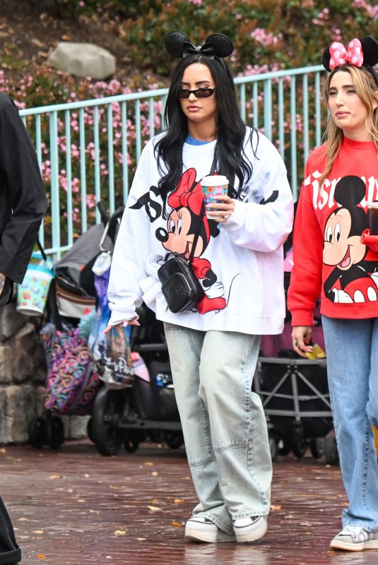 DEMI LOVATO Out with Her Friends at Disneyland in Anaheim 03/17/2025