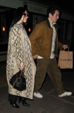 DUA LIPA and Callum Turner Night Out at Dorian Restaurant in London 03/11/2025