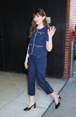 ELIZABETH OLSEN Arrives at Drew Barrymore Show in New York City 03/25/2025
