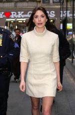 ELIZABETH OLSEN Arrives at NBC Studios in New York City 03/25/2025