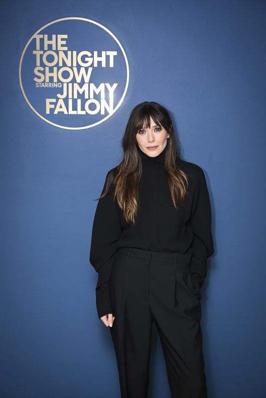 ELIZABETH OLSEN at Tonight Show Starring Jimmy Fallon in New York 03/20/2025