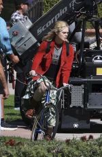 ELLE FANNING on the Set of Margo