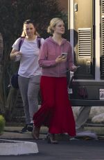 ELLE FANNING Stops at Applebee