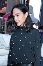 GAL GADOT Arrives at Live with Kelly and Mark and Visits Times Square in New York City 03/10/2025