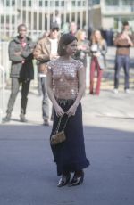 GEORGINA AMOROS Arrives at Rabanne Womenswear Fall/Winter 2025-2026 Show in Paris 03/06/2025