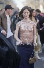GEORGINA AMOROS Arrives at Rabanne Womenswear Fall/Winter 2025-2026 Show in Paris 03/06/2025