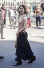 GEORGINA AMOROS Arrives at Rabanne Womenswear Fall/Winter 2025-2026 Show in Paris 03/06/2025