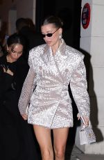 HAILEY BIEBER and ZOE KRAVITZ Leaves YSL Show at Paris Fashion Week in Paris 03/10/2025