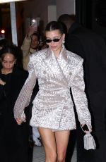 HAILEY BIEBER and ZOE KRAVITZ Leaves YSL Show at Paris Fashion Week in Paris 03/10/2025