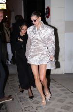 HAILEY BIEBER and ZOE KRAVITZ Leaves YSL Show at Paris Fashion Week in Paris 03/10/2025