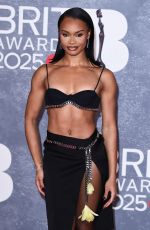 IMANI-LARA LANSIQUOT at Brit Awards at InterContinental Hotel in London 03/01/2025