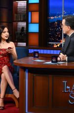 JENNA ORTEGA at Late Show With Stephen Colbert in New York 03/25/2025