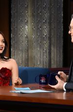 JENNA ORTEGA at Late Show With Stephen Colbert in New York 03/25/2025
