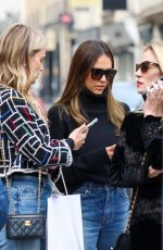 JESSICA ALBA Out Shopping with Friends on Rue Saint-Honore in Paris 03/11/2025