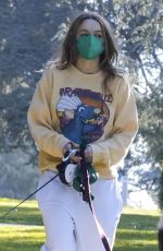 JOEY KING Out with Her Dog in Los Feliz 03/08/2025
