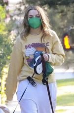 JOEY KING Out with Her Dog in Los Feliz 03/08/2025