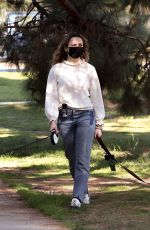 JOEY KING Walks Her Dogs Out in Los Angeles 03/21/2025