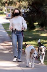 JOEY KING Walks Her Dogs Out in Los Angeles 03/21/2025