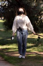 JOEY KING Walks Her Dogs Out in Los Angeles 03/21/2025
