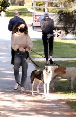 JOEY KING Walks Her Dogs Out in Los Angeles 03/21/2025