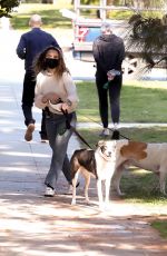 JOEY KING Walks Her Dogs Out in Los Angeles 03/21/2025