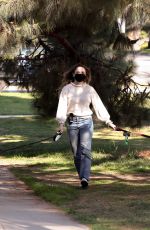 JOEY KING Walks Her Dogs Out in Los Angeles 03/21/2025