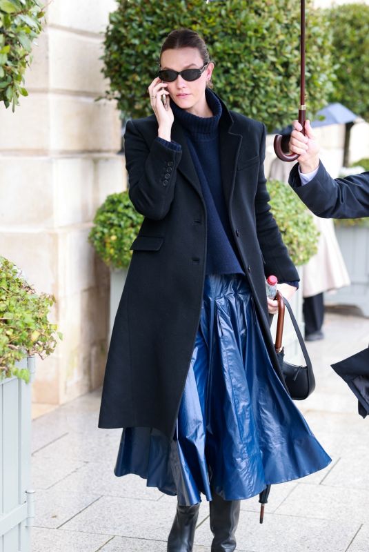KARLIE KLOSS Leaves Ritz Hotel in Paris 03/10/2025