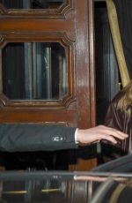 LILY JAMES Leaves a Restaurant in Paris 03/04/2025