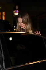 LILY JAMES Out for Dinner at Siena in Paris 03/09/2025