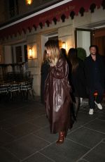 LILY JAMES Out for Dinner at Siena in Paris 03/09/2025