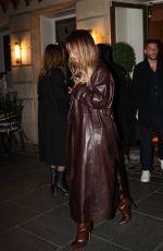 LILY JAMES Out for Dinner at Siena in Paris 03/09/2025
