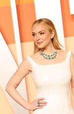 LINDSAY LOHAN at 2025 Vanity Fair Oscar Party in Beverly Hills 03/02/2025