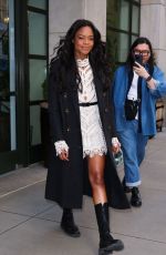 NAOMIE HARRIS Leavrs her Hotel in New York 03/07/2025